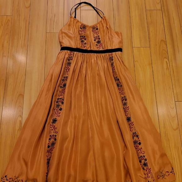 ANTHROPOLOGIE Plenty by Tracy Reese SZ 8 GOLD sun dress - Picture 2 of 7